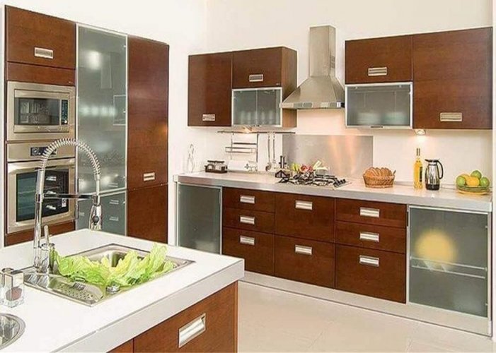 Adalı Ahşap Kaplamalı Ankastre Mutfak Dolabı