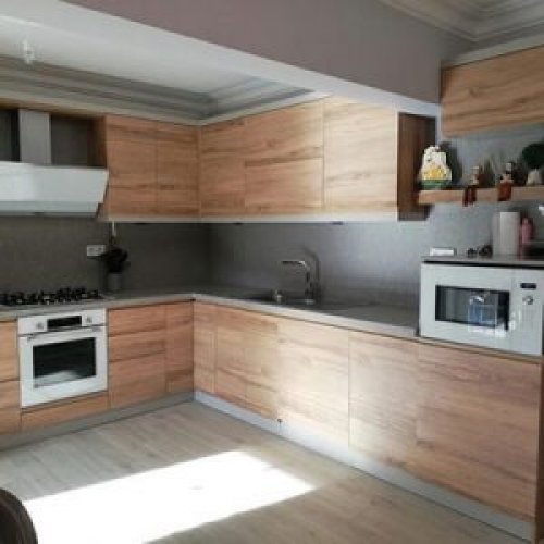 L Ahşap Mutfak Dolapları Modelleri